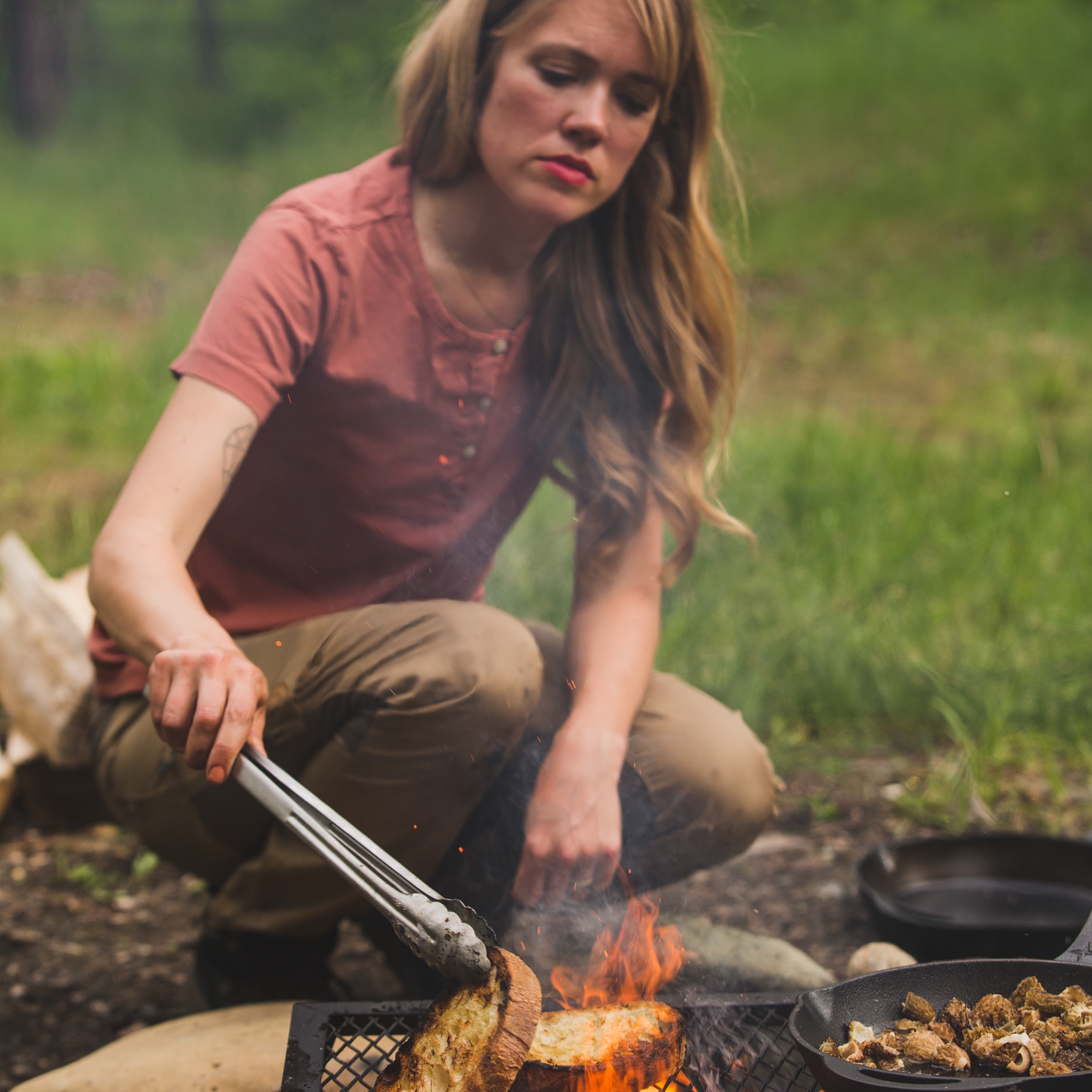 Kitchen Unnecessary Episode Three, foraging for burn morels in Washington with Ashley Rodriguez and Langdon Cook. Photos by Gabe Rodriguez.