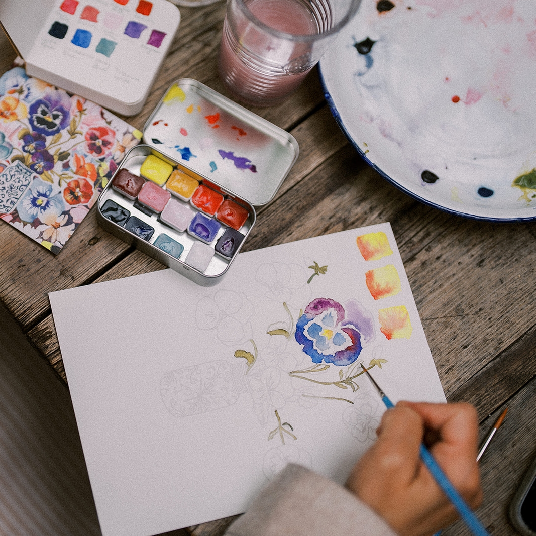 An Afternoon of Watercolor & Tea