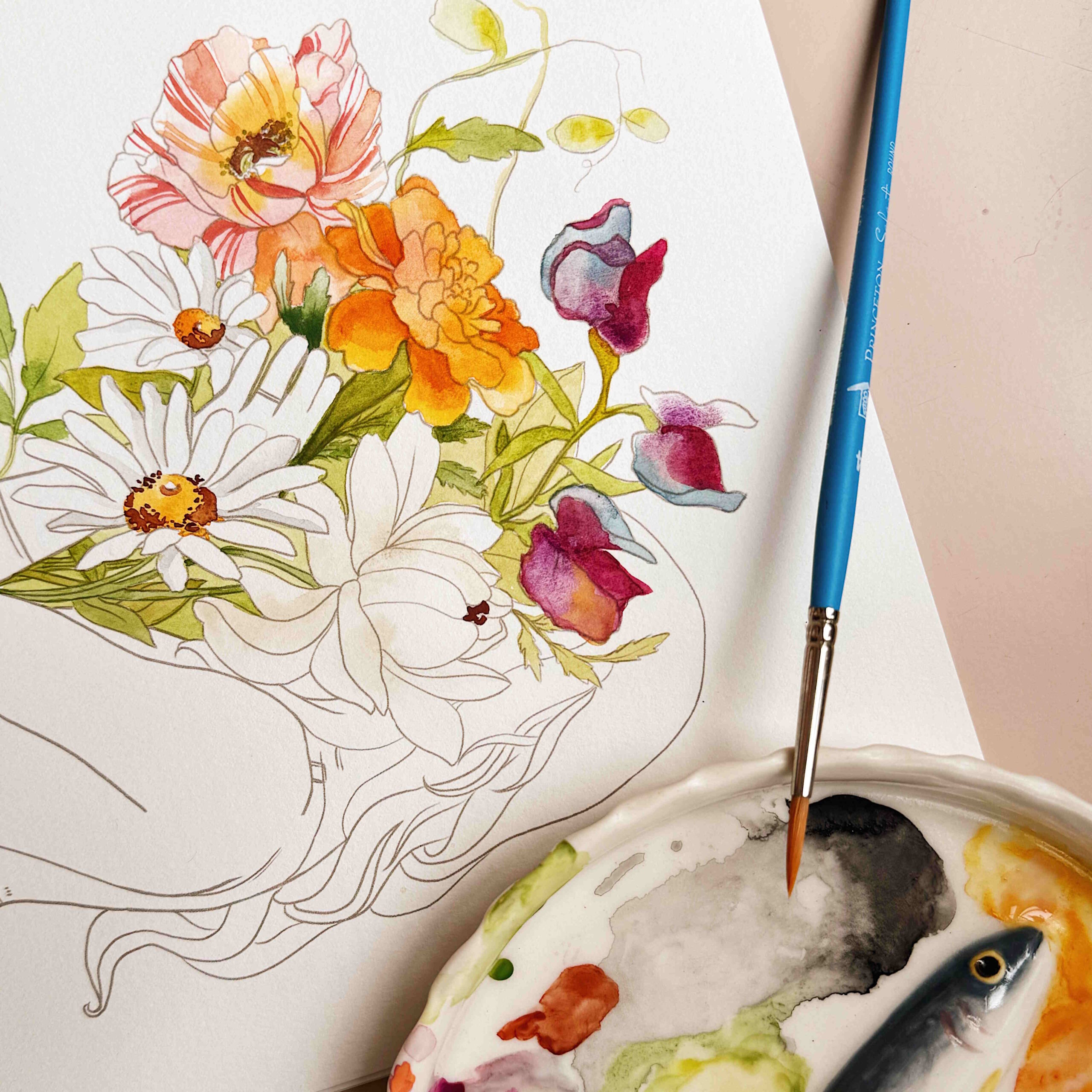 Autumn Watercolors in the Grape House