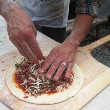 pizza prep 2 - Bella Luna Farms